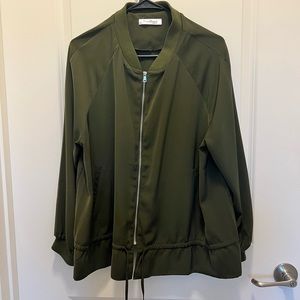 Army green bomber jacket